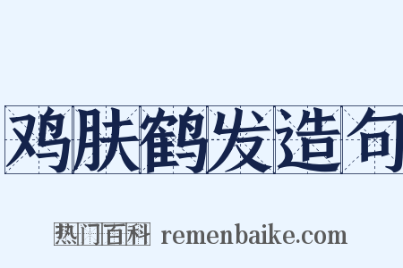 鸡肤鹤发造句是什么意思的图片